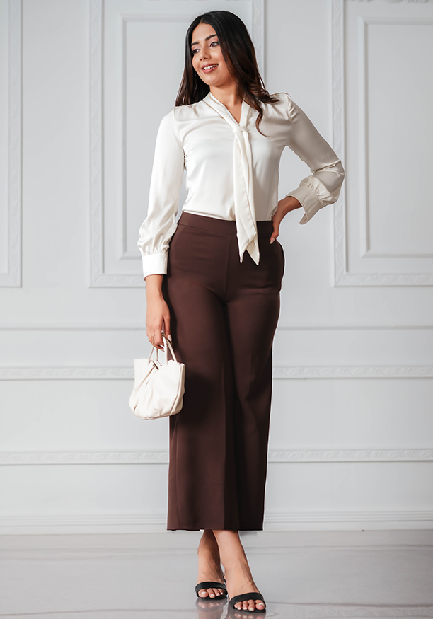RUTH STRAIGHT LEG BROWN PANT